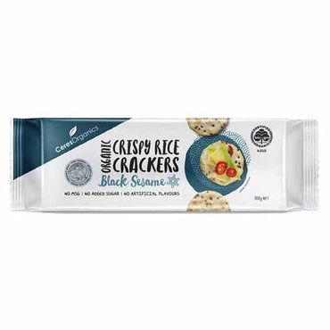 Ceres Organics Rice Crackers Black Sesame  100g